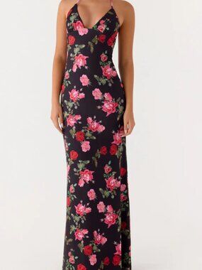 Peppermayo Lorrieanne Maxi Dress Midnight Bloom US 8 NWT